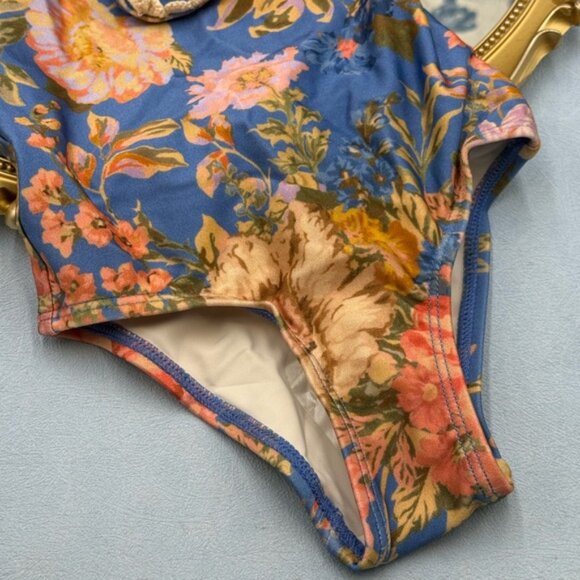 🆕 ZIMMERMANN KIDS 🧿 NWT August Trim Scoop 1PC, Dusty Blue Floral - Sz 1Y - Picture 9 of 12